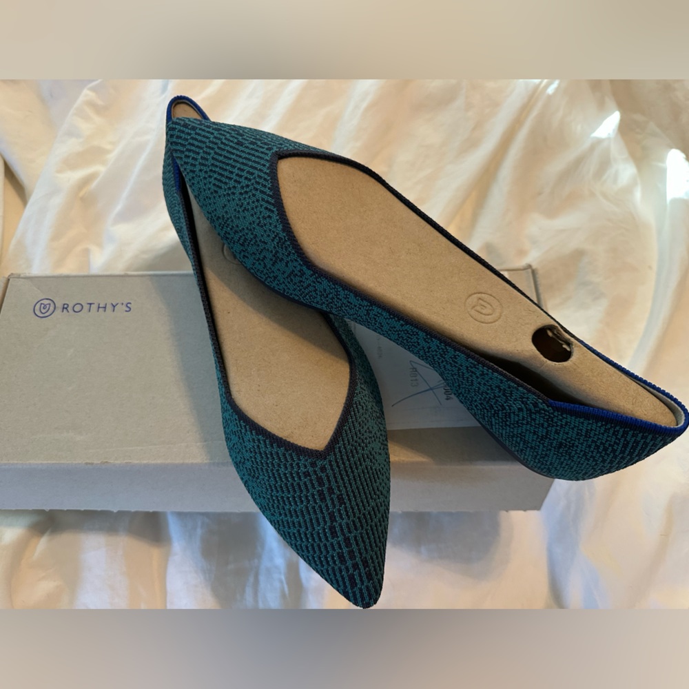 Rothy’s The Point Spruce Python Size 11